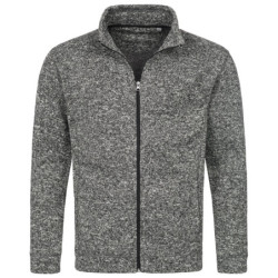 Stedman Knit Fleece Cardigan for him STE5850 Dark Grey Melange L