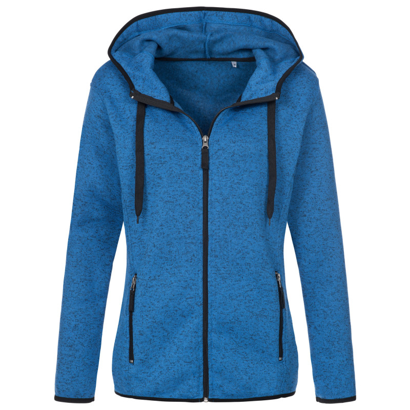 Stedman Knit Fleece Cardigan for her STE5950 Blue Melange XL