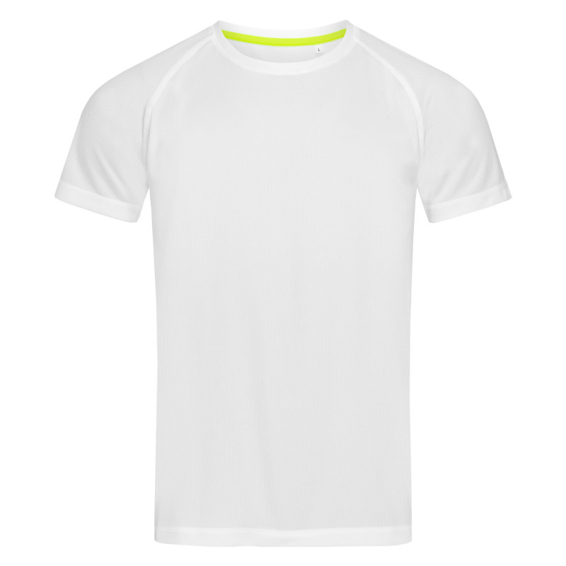 Stedman T-shirt Raglan Mesh Active-Dry SS for him STE8410 White XL