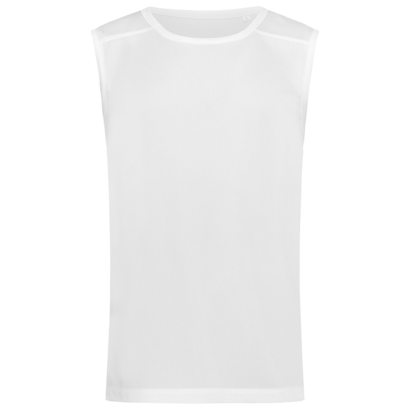 Stedman Sleeveless T-shirt Mesh Active-Dry for him STE8440 White L