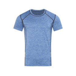 Stedman T-shirt Active-Dry reflective SS for him STE8840 Blue Heather L