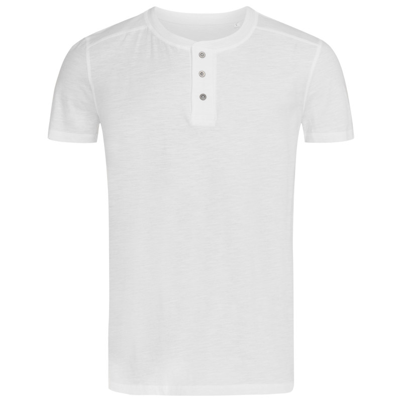 Stedman T-shirt Henley Shawn SS for him STE9430 White 2XL