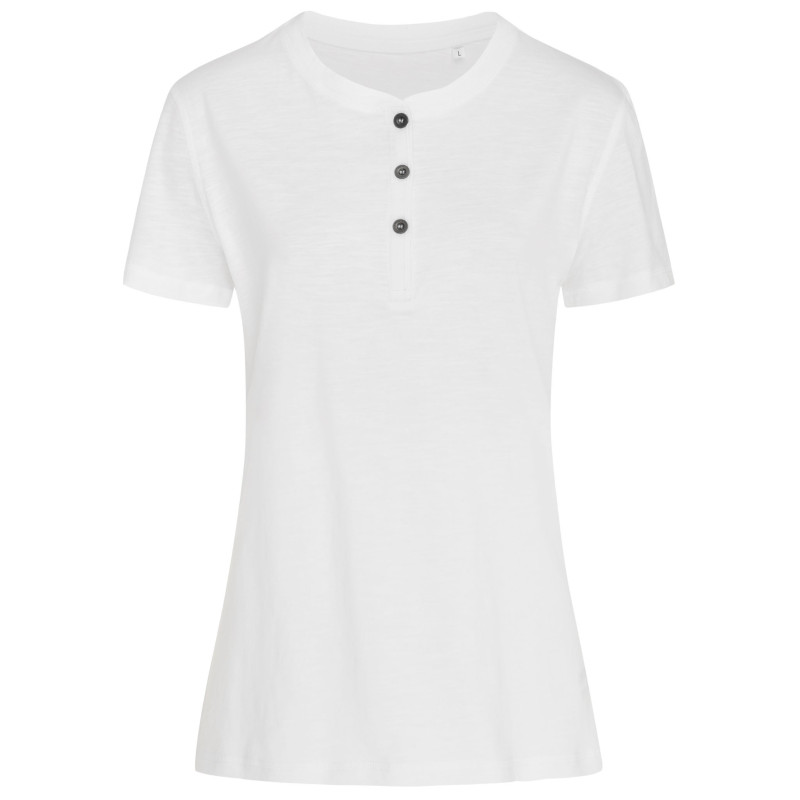 Stedman T-shirt Henley Sharon SS for her STE9530 White L