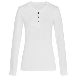 Stedman T-shirt Henley Sharon LS for her STE9580 White L