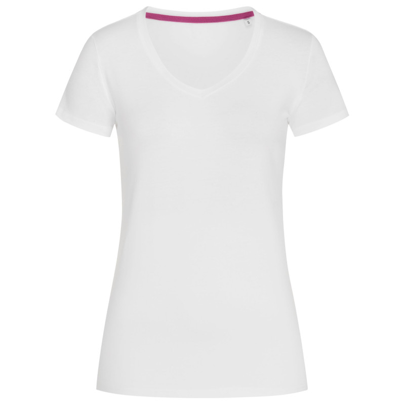 Stedman T-shirt V-neck Claire SS for her STE9710 White XL