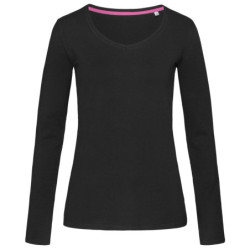 Stedman T-shirt V-neck Claire LS for her STE9720 Black Opal L