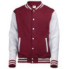 Varsity jacket JH043 Burgundy/Heather Grey M