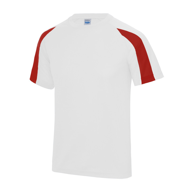Contrast cool T JC003 Arctic White/Fire Red S