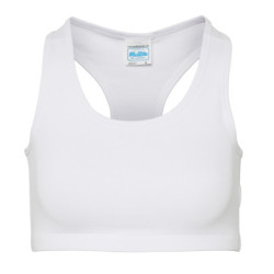 Women's cool sports crop top JC017 Arctic White M