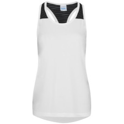 Women's cool smooth workout vest JC027 Arctic White/Black S
