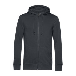 B&C Organic Zipped Hood BA002 Asphalt 2XL