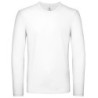 B&C #E150 long sleeve BA211 White S