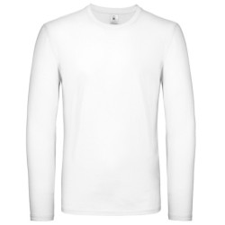 B&C #E150 long sleeve BA211 White M