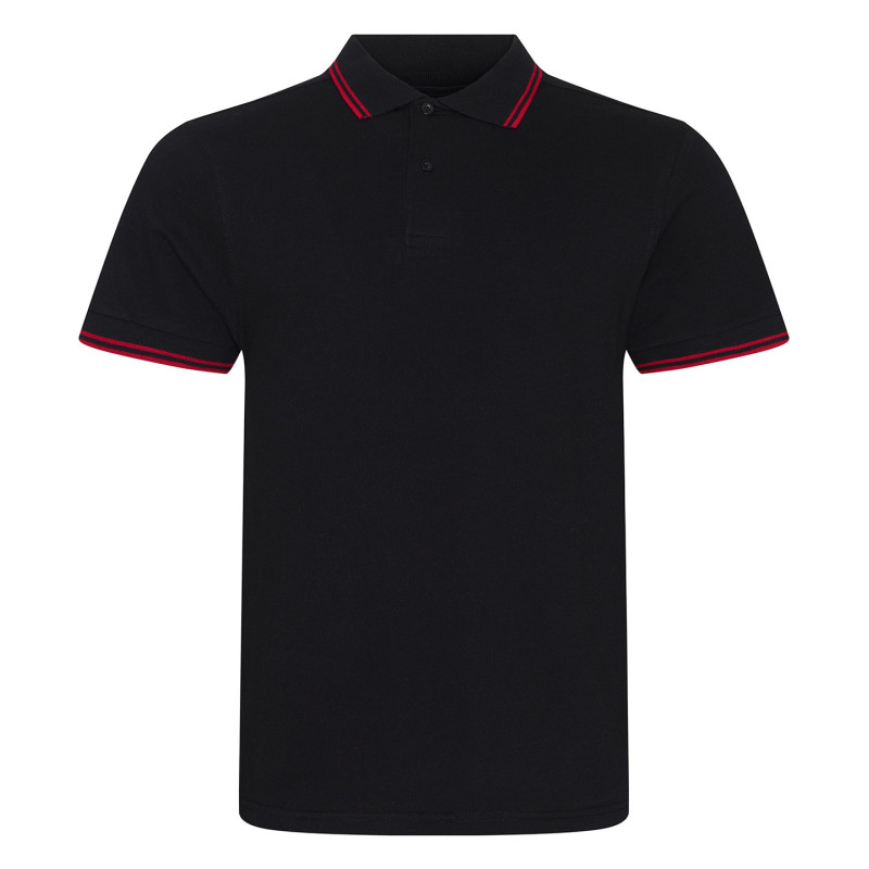 Stretch tipped polo JP003 Black/Red S