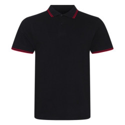 Stretch tipped polo JP003 Black/Red L