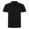 Stretch tipped polo JP003 Black/Red XL
