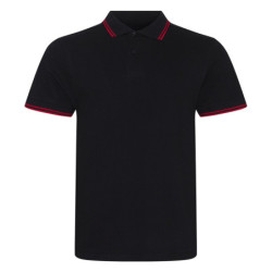 Stretch tipped polo JP003 Black/Red 2XL