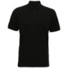 Men's super smooth knit polo AQ005 Black S