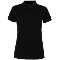 WoMen's polycotton blend polo AQ025 Black 2XL