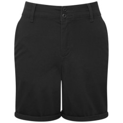 WoMen's lightweight chino shorts AQ068 Black M