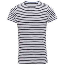 Men's Marinière coastal short sleeve tee AQ072 White/Navy S