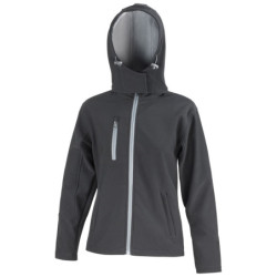 Women's Core TX performance hooded softshell jacket R230F Black/Grey XS