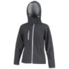 Women's Core TX performance hooded softshell jacket R230F Black/Grey XS