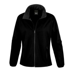 Women's Core printable softshell jacket R231F Black/Black L