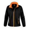 Women's Core printable softshell jacket R231F Black/Orange XS