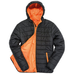 Soft padded jacket R233M Black/Orange XS