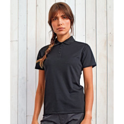 Women's spun-dyed sustainable polo shirt