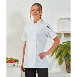 Women's short sleeve chef's jacket