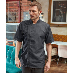 Chef's zip-close short sleeve jacket