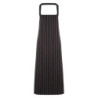 Striped bib apron PR110 Black/Grey One Size