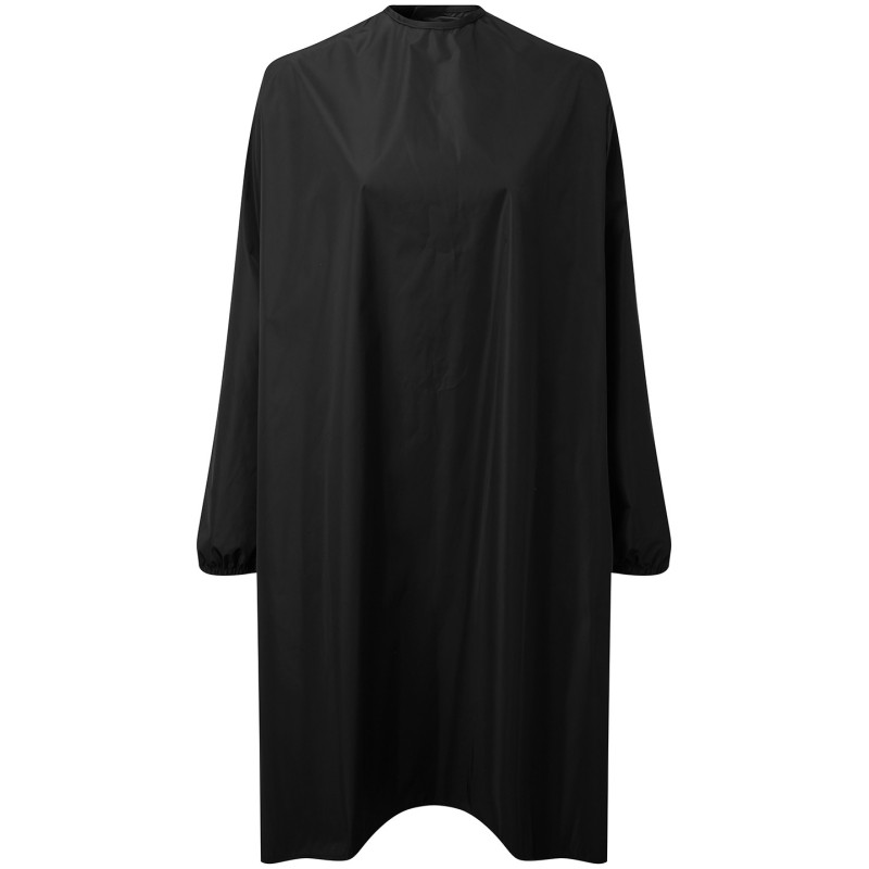 Long sleeve waterproof salon gown PR117 Black One Size