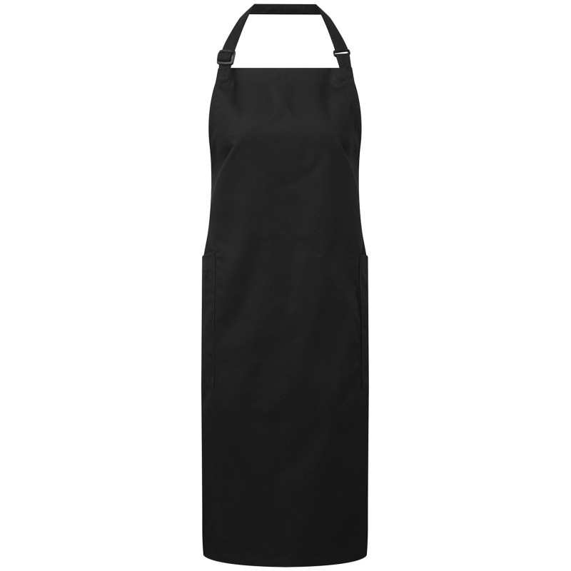 Recycled polyester and cotton bib apron