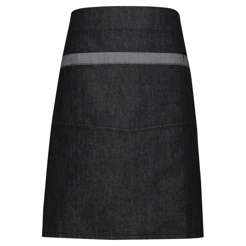 Domain contrast denim waist apron PR128 Black Denim One Size