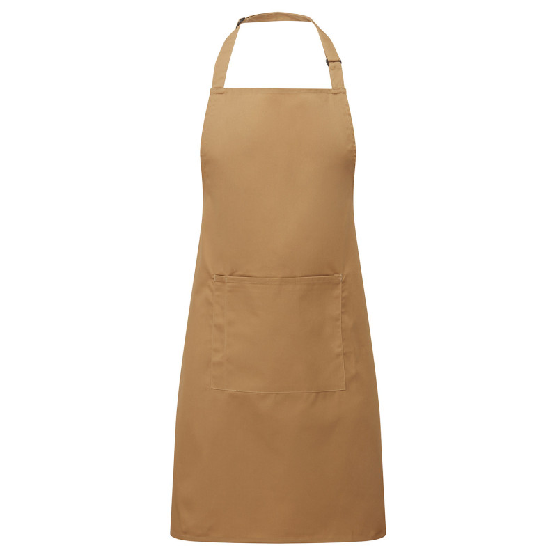 Colours bib apron with pocket PR154 Camel One size