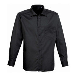 Long sleeve poplin shirt PR200 Black* 17.5