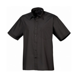 Short sleeve poplin shirt PR202 Black* 14.5