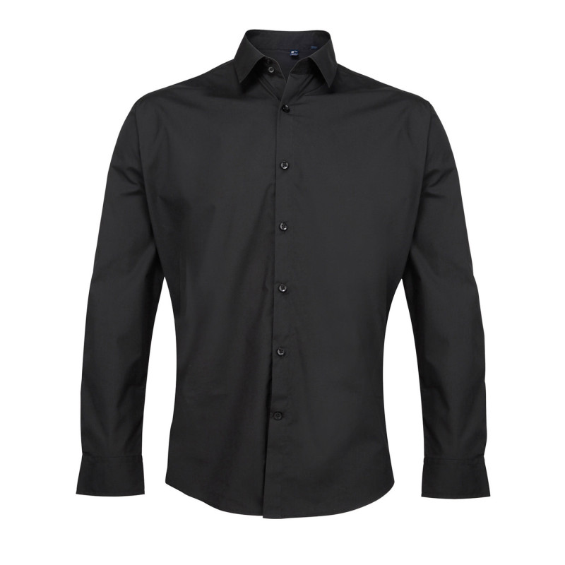 Supreme poplin long sleeve shirt PR207 Black 14.5