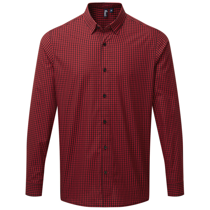 Maxton check long sleeve shirt PR252 Black/Red S