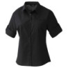 Women's roll sleeve poplin blouse PR306 Black S