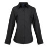 Women's supreme poplin long sleeve shirt PR307 Black 8