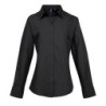 Women's supreme poplin long sleeve shirt PR307 Black 16