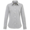 Women's Microcheck (Gingham) long sleeve cotton shirt PR320 Black/White S