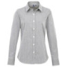 Women's Microcheck (Gingham) long sleeve cotton shirt PR320 Black/White XL