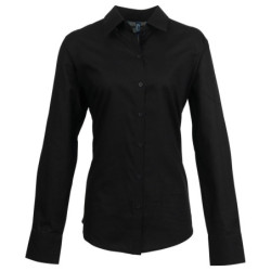 Women's signature Oxford long sleeve shirt PR334 Black 16