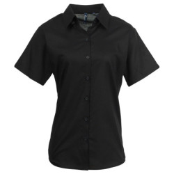 Women's signature Oxford short sleeve shirt PR336 Black 8