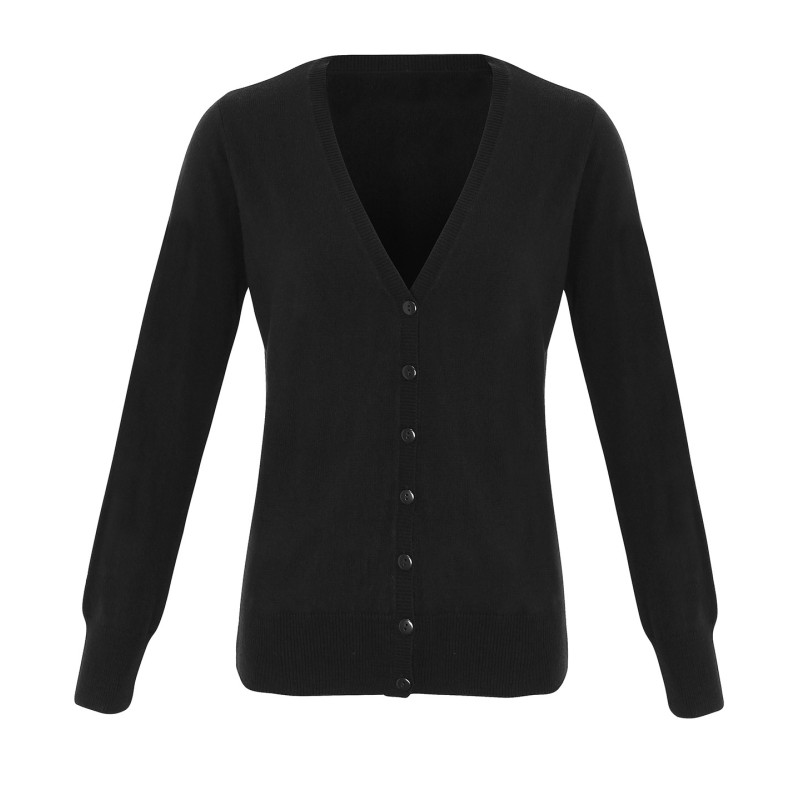 Women's 'essential' acrylic cardigan PR402 Black 8
